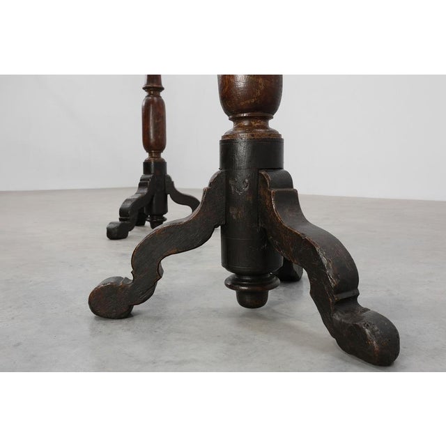 Antique French Turned Church Pedestals, 1700s, Set of 2 For Sale - Image 11 of 12