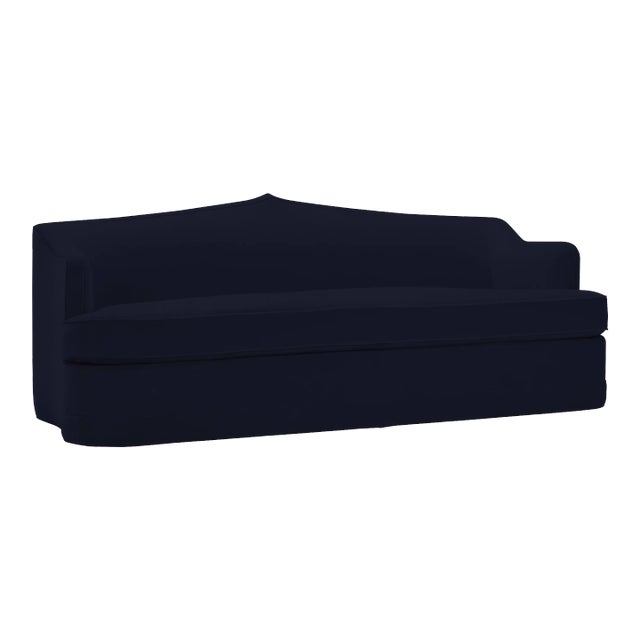 Aveline Sofa, Ink Black Velvet For Sale