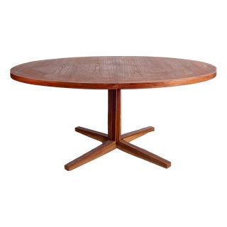 Large Danish Teak Model HM 55 Dining Table by John Mortensen for Dyrlund, 1960s For Sale