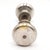 Vintage nickel plated brass petite door knobs with a wide shank. Priced as a pair of knobs with a spindle. Good condition...