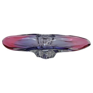 Art Glass Bowl attributed to Josef Hospodka for Glasswork Chřibská, 1960s For Sale