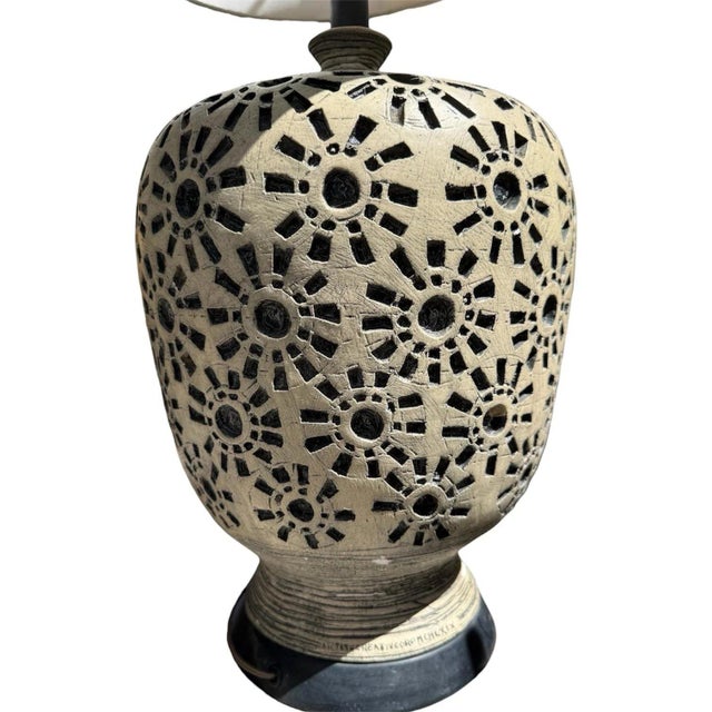 Mid-Century Modern Rare Mid-Century Modern Quartite Creative Corp. Atomic Mosaic Ceramic Table Lamp, C. 1969 For Sale - Image 3 of 7