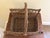 Late 20th Century Vintage Rustic Twig Magazine Holder With Arched Handle For Sale - Image 5 of 8