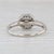 Modern 0.75ctw Round Diamond Halo Engagement Ring 14k White Gold Size 6.5 Cathedral For Sale - Image 3 of 8