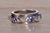 Metal The Salinas River: Contemporary Tanzanite and Natural Diamond Ring, Size 6.25 For Sale - Image 7 of 10