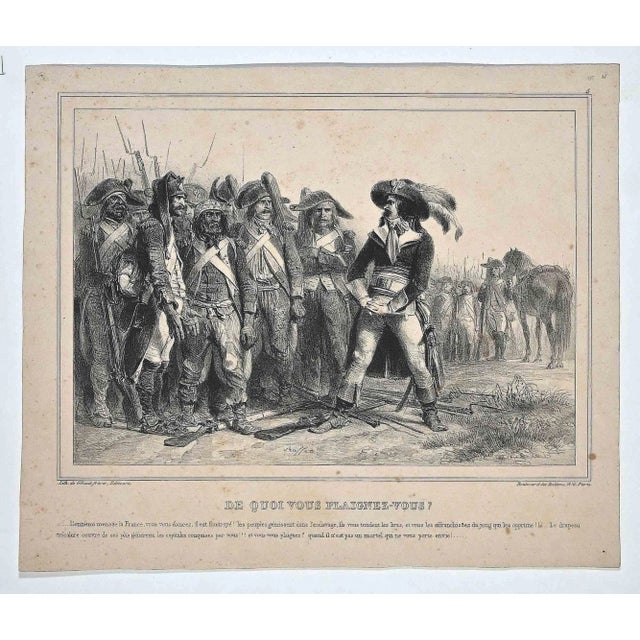 Denis Auguste Marie Raffet, Complaining, Original Lithograph, 1836 For Sale