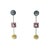 Contemporary 18k White Gold Multicolor Sapphire & Diamond Drop Dangle Earrings, Pair For Sale - Image 3 of 5