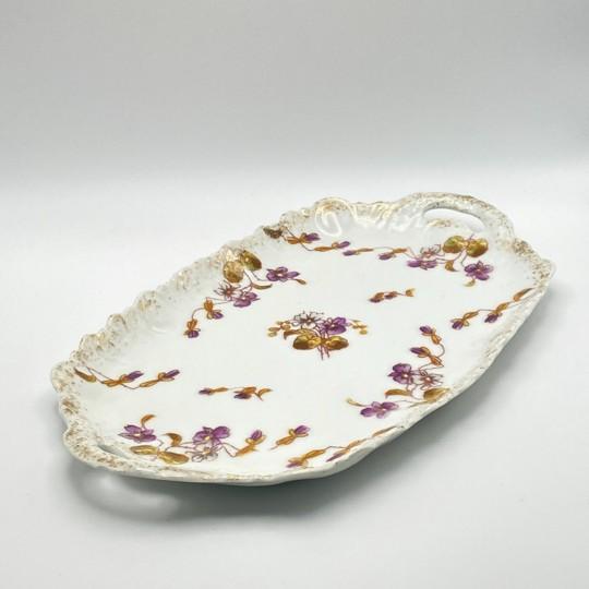 Limoges Ak CD Antique Hand Painted Porcelain Tray / Platter 13.5-inch (Klingenberg/Dwenger) France 1900's For Sale - Image 11 of 18
