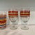 Vintage Fiesta Drinking Glasses and Two Water or Iced Tea Glasses - Red, Yellow and Blue Stripes With Fiesta Mark on Front Panel - Set of 6 For Sale - Image 10 of 11