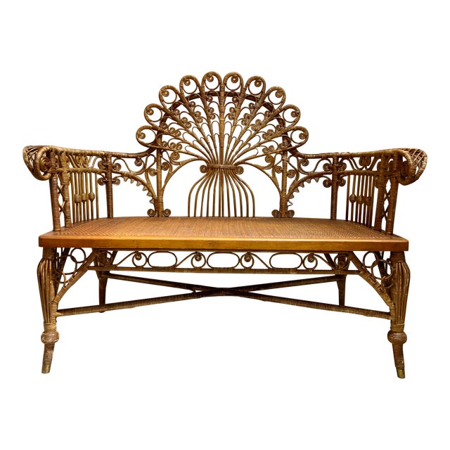 Wicker Settee by Heywood Brothers & Wakefield Company Chairish