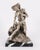 A lovely italian silver-plated bronze sculpture of a shepherd boy and a lamb mounted on a polished marble plinth, circa...