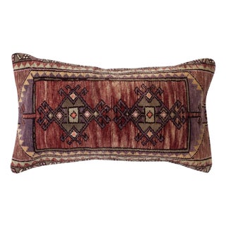 16"x28" Handmade Rug Cushion Cover. Lumbar Pillow Cover. Turkish Accent Pillow For Sale