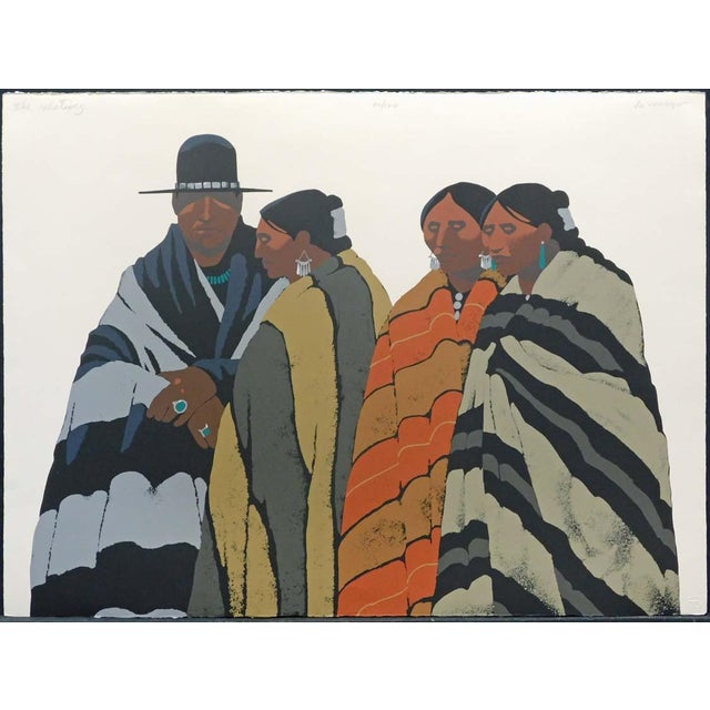 "The Relatives" Unframed Limited Edition Serigraph on buff Arches paper Hand signed by the artist Size: 22" x 30" Numbered...