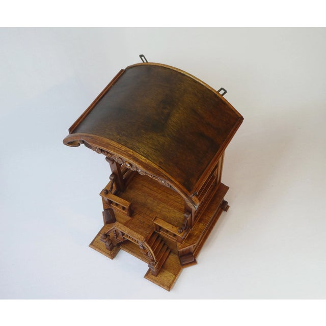 Carved Wood Display Cabinet For Sale - Image 9 of 11