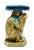 Olive Vintage Majolica Ceramic Monkey Plant Stand – Blue & Green Glazed Chinoiserie / Hollywood Regency For Sale - Image 8 of 12