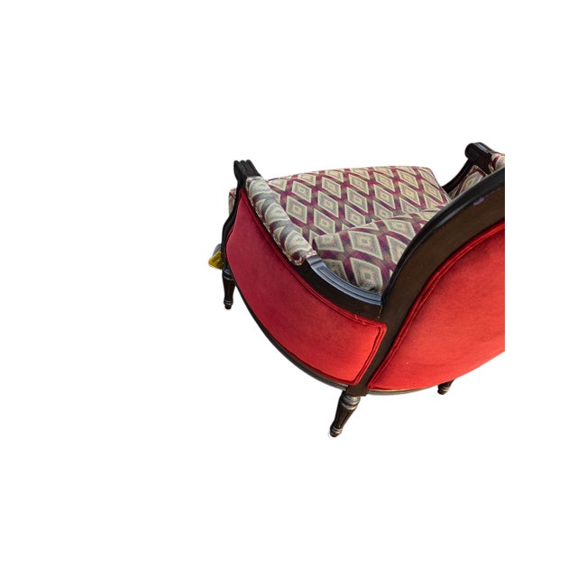 1990s Ethan Allen Custom Suzette Bergere Lounge Chair French Living Room Armchair For Sale - Image 10 of 14