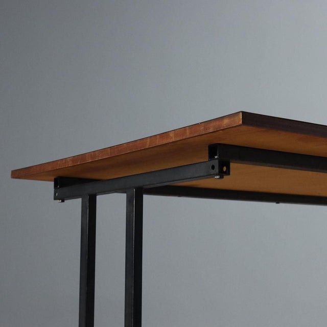 Vintage Black Enameled Metal Frame Desk, 1960s For Sale - Image 5 of 9