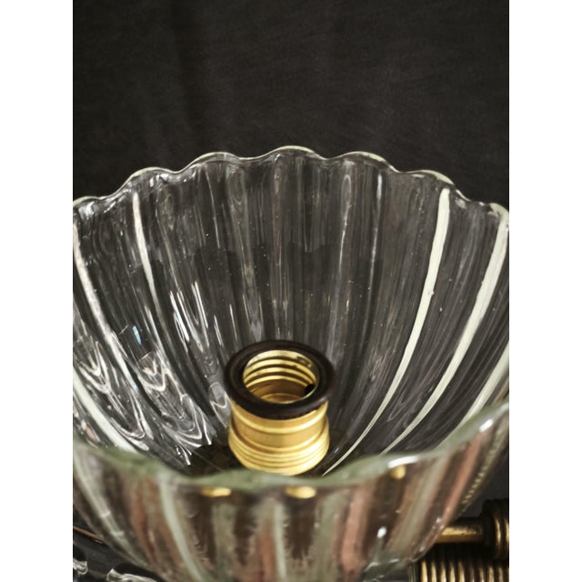 Metal Murano Glass Pendant Lamp from Barovier & Toso, Italy, 1940s For Sale - Image 7 of 12