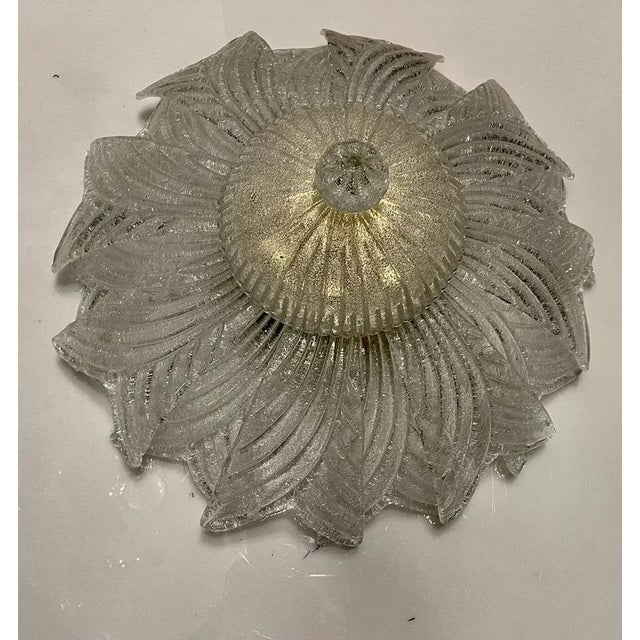 Large Venetian Murano Glass Flush Mount, 1960s For Sale - Image 11 of 11