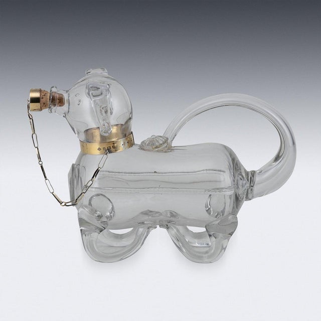 Edwardian Silver and Glass Novelty Claret Jug, 1905 For Sale - Image 13 of 15