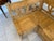 Farmhouse Corner Bench with Storage Function in Natural Wood For Sale - Image 12 of 15