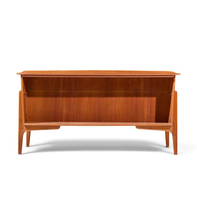 Brown Svend Madsen for Sigurd Hansen Mid Century Danish Teak Desk For Sale - Image 8 of 9
