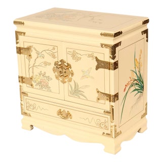 Painted Chinoiserie Style Jewelry Chest For Sale