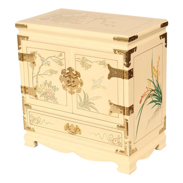 Painted Chinoiserie Style Jewelry Chest For Sale