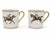 Pair Vintage Hertel Jacob Bavaria Equestrian Demitasse Cups Saucers Germany For Sale - Image 4 of 12
