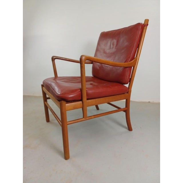 Ole Wanscher Fully Restored Colonial Chair in Cherry by Ole Wanscher for P. Jeppesen, 1970s For Sale - Image 4 of 16