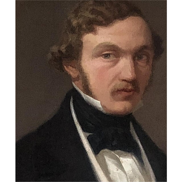 Unknown, Portrait of a Man with a Tie, 1890s, Oil on Canvas For Sale - Image 5 of 10
