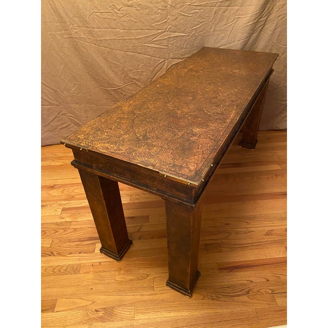 Metal Parchment Console Table by Hart Associates For Sale - Image 7 of 12