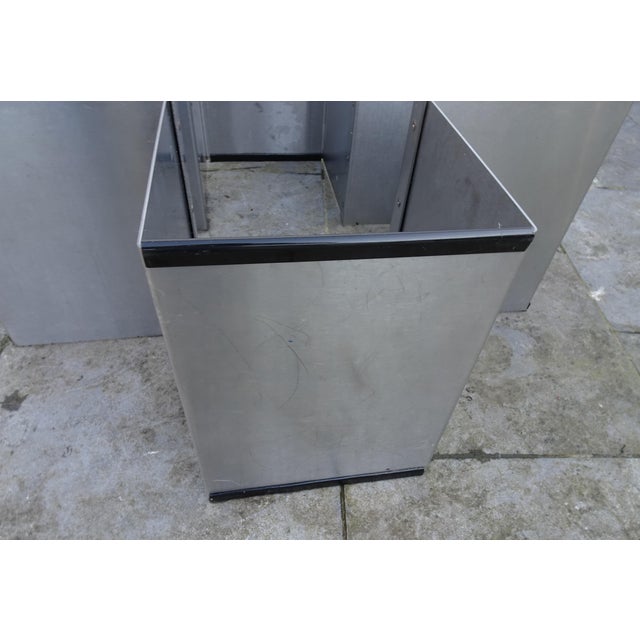 Gray Metal and Glass Coffee Table in the style of Francois Monnet for Kappa, 1970s For Sale - Image 8 of 18