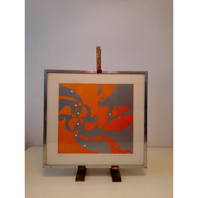 Metal Vitantonio Russo, Untitled, Original Artwork on Paper, 1971 For Sale - Image 7 of 11