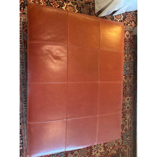 Barbara Barry Baker by Barbara Barry Leather Ottoman For Sale - Image 4 of 14
