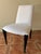Early 21st Century Contemporary Ebony and White Linen Dining Chairs For Sale - Image 5 of 11