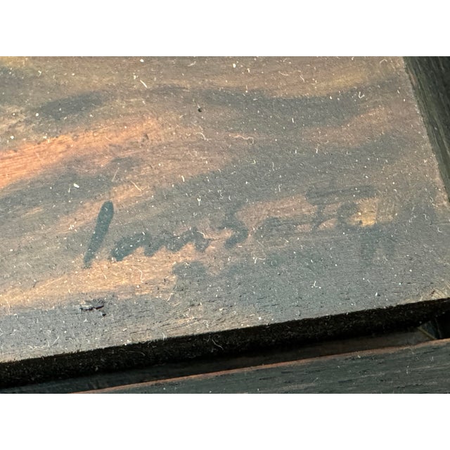 Original oil painting titled “At the Ritz (Ritz I)” by Spanish artist Ramón Lombarte, executed in oil on Masonite. The...