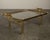1980s 1980s Brass & Glass Coffee Table Glam Metal Chic Tray-Form For Sale - Image 5 of 11