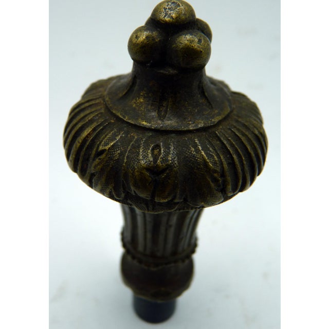 A beautifully cast antique French bronze finial dating to the late 19th century, professionally fitted with a modern...