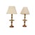 Brass 1960s Hollywood Regency Lamps with Shades - a Pair For Sale - Image 8 of 8