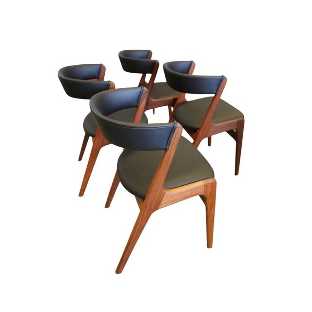 Danish Fire Chair in Teak and Black Leather by Kai Kristiansen, 1960s For Sale - Image 15 of 18