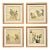 Set of 4 Antique Japanese Edo Era Comical Paintings / Early Manga – Newly Framed For Sale