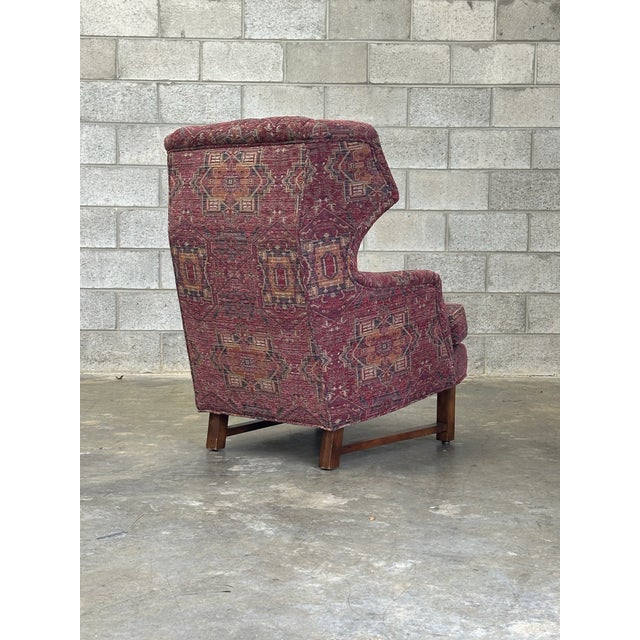Dunbar Furniture 1950s Edward Wormley for Dunbar Attributed Janus Wingback Chair For Sale - Image 4 of 11