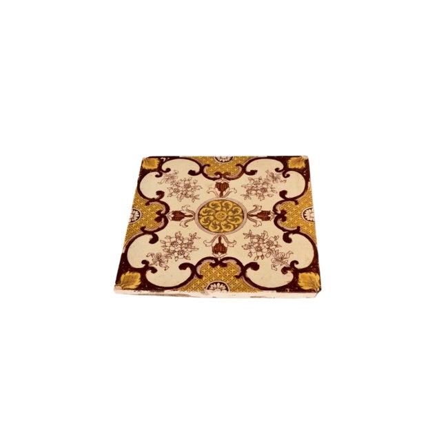 Victorian Minton Victorian Transfer-Printed Tile For Sale - Image 3 of 6