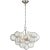 Talia Small Chandelier in Burnished Silver Leaf and Clear Swirled Glass Designer: Julie Neill Canopy: 6" Round Mounting:...