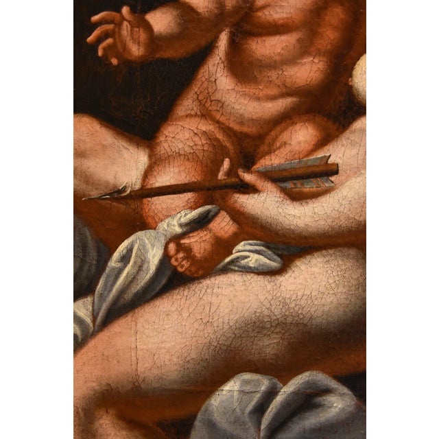 Venetian School Artist, Venus & Cupid, 1700, Oil on Canvas, Framed For Sale - Image 7 of 14
