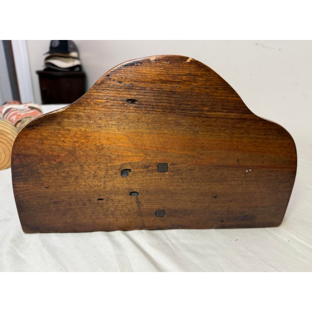 Huge Antique Hand Carved Wood Oak Figural Nude Lady Woman Wall Shelf Sculpture For Sale - Image 16 of 16