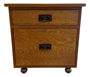 Stickley Mission Oak Rolling File Cabinet
