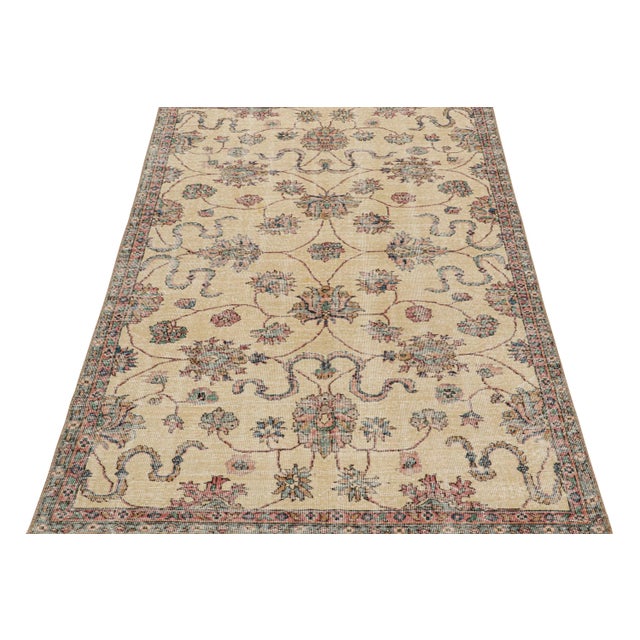This vintage 5x8 distressed style rug is a new addition to Rug & Kilim’s Mid-Century Pasha Collection. This line is a...