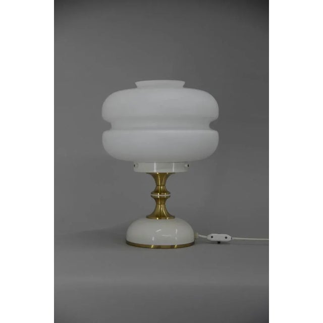 Table lamp made in czechoslovakia in 1960s - 1970s. Original excellent condition. 1x60w, e25-e27 bulb. Us plug adapter...